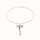 Uno de 50 "To be Rebelled" Long Dragonfly Necklace-Silver