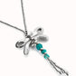 Uno de 50 "To be Rebelled" Long Dragonfly Necklace-Silver