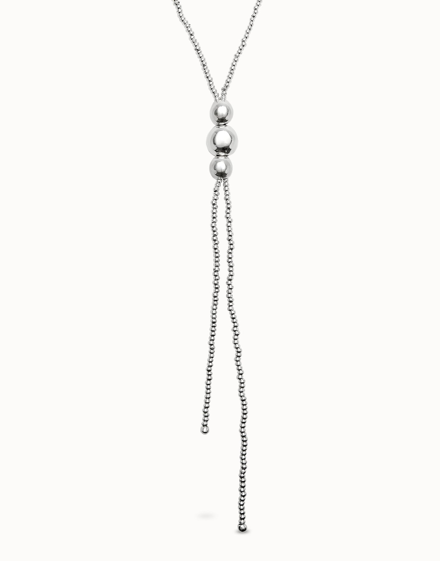 Uno de 50 "Be Fearless" Long Necklace-Silver