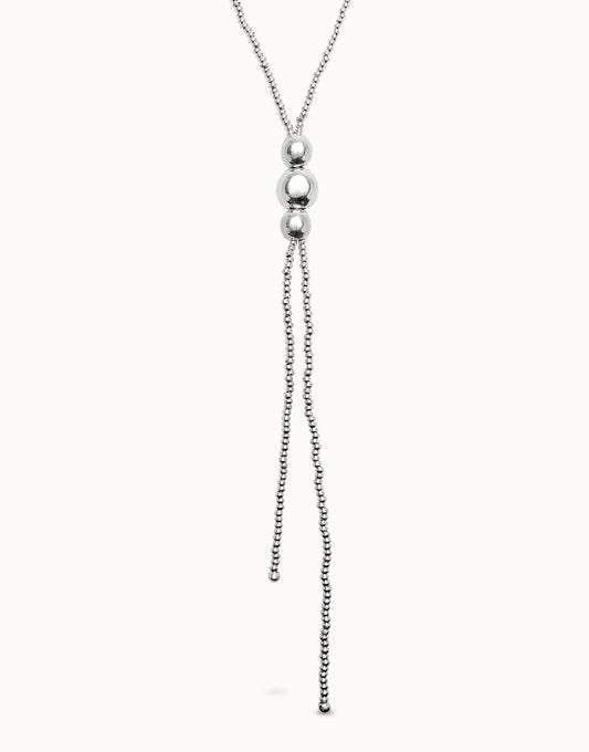 Uno de 50 "Be Fearless" Long Necklace-Silver