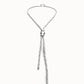 Uno de 50 "Be Fearless" Long Necklace-Silver