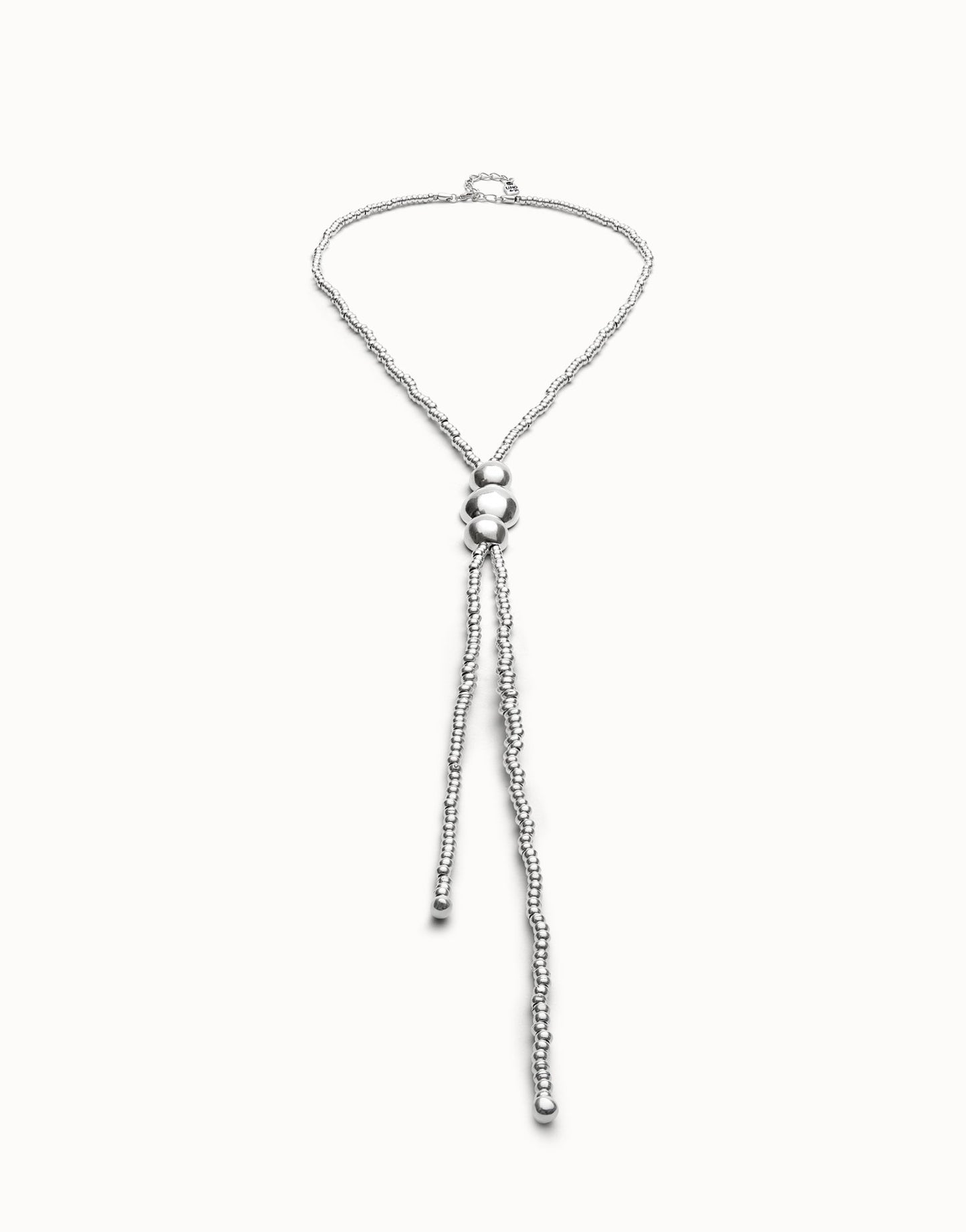 Uno de 50 "Be Fearless" Long Necklace-Silver