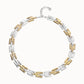 Uno de 50 "Roots" 2-tone Square Links Necklace-Mixed Metal