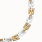 Uno de 50 "Roots" 2-tone Square Links Necklace-Mixed Metal