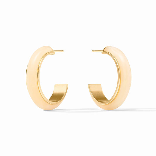 Julie Vos "Carnaby Hoop"-Ivory Medium