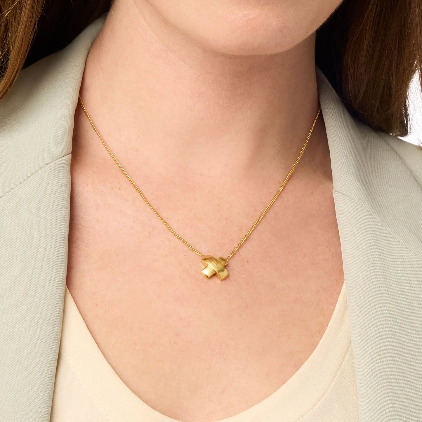 Julie Vos Catalina X Delicate Necklace Gold OS
