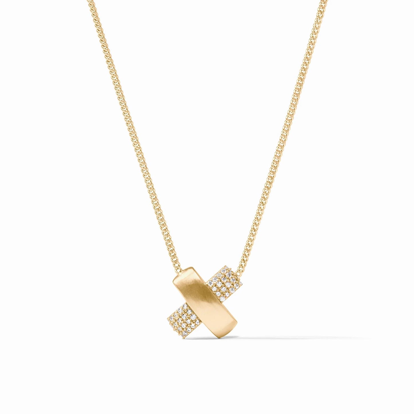 Julie Vos "Catalina X Delicate Necklace"- Cubic Zirconia