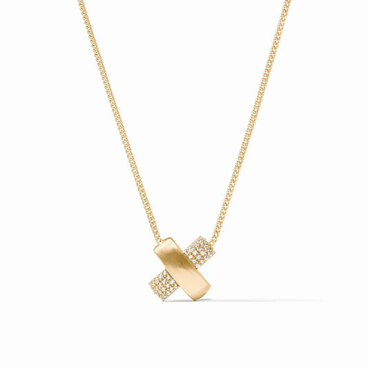 Julie Vos "Catalina X Delicate Necklace"- Cubic Zirconia