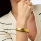 Julie Vos “Catalina” Demi Hinge Bangle-Gold