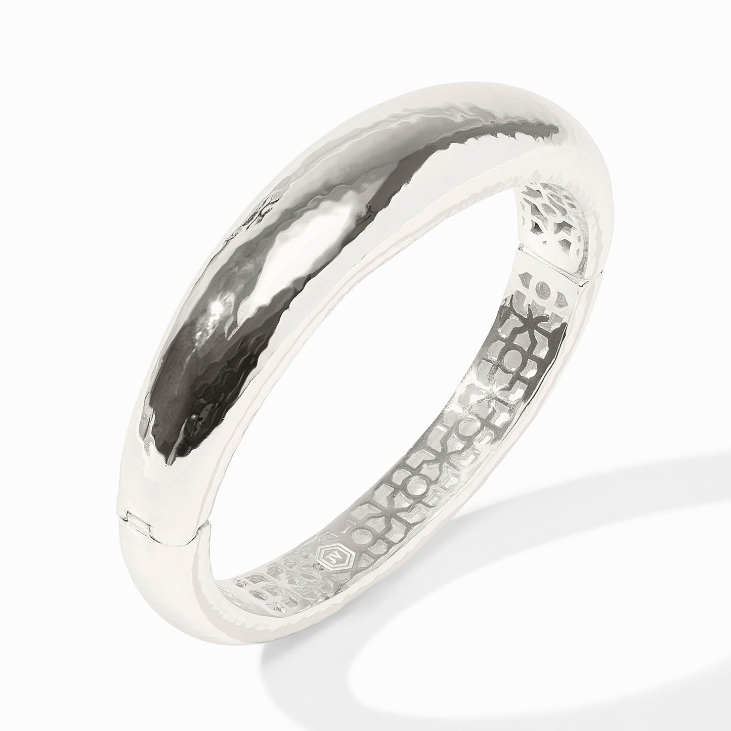 Julie Vos “Catalina” Demi Hinge Bangle-Silver