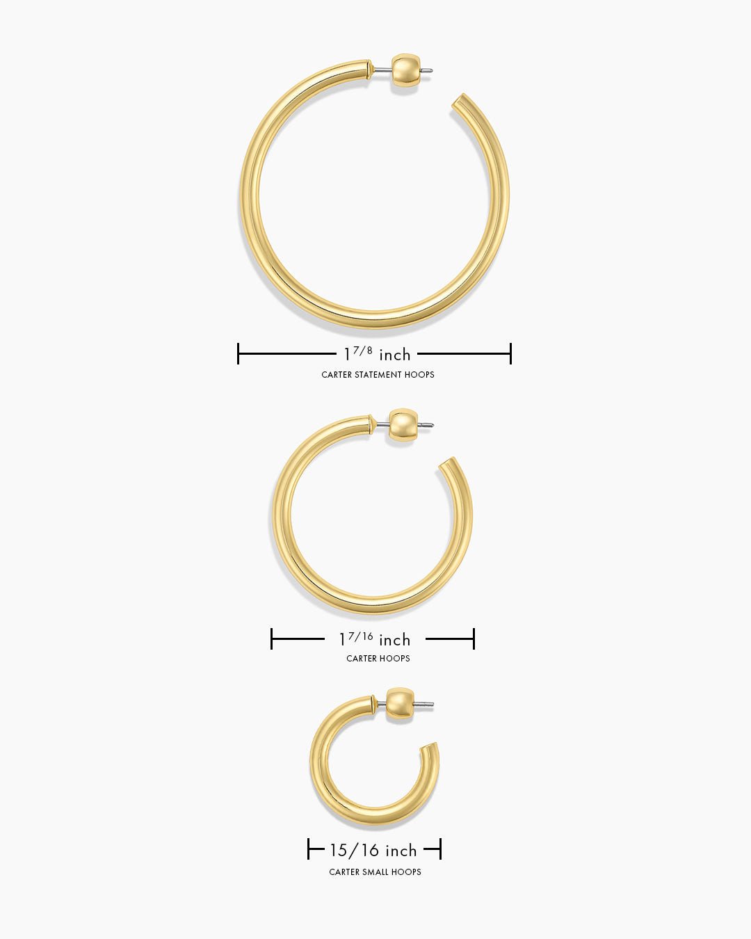 Gorjana Carter Statement Hoops-Gold