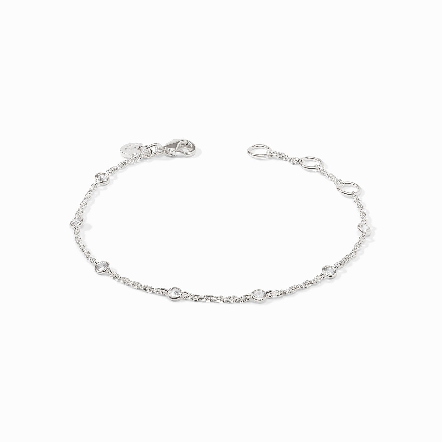 Julie Vos Silver “Celeste” Delicate Bracelet- Clear CZ