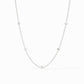 Julie Vos “Celeste” Silver Delicate Station Necklace-CZ