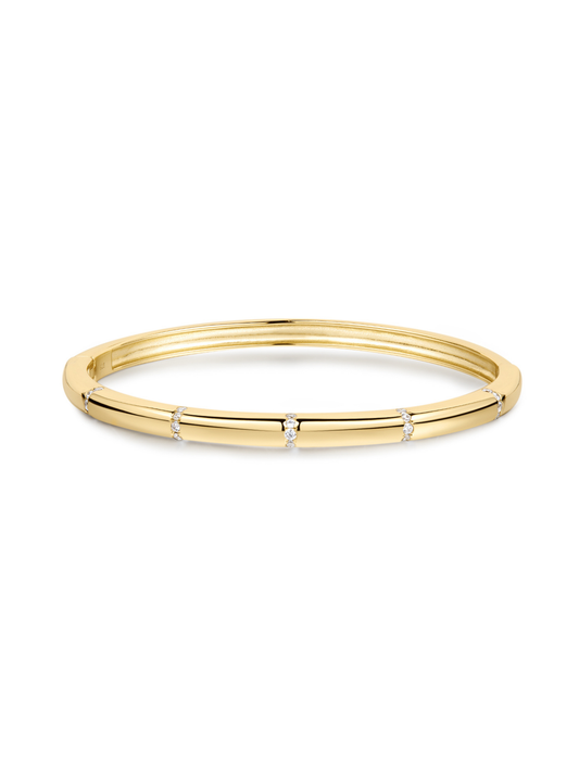 LeMel "Charlotte" CZ Bangle-Gold