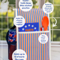 d'marie “Red, White & Blue” Insulated Frozen Cocktail Cooler with Strap