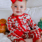 Caden Lane Bamboo Convertible Zipper Romper-Cozy Claus
