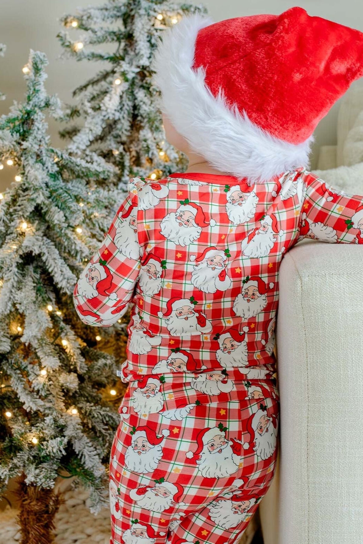Caden Lane Bamboo Two-Piece Pajama Set-Cozy Claus