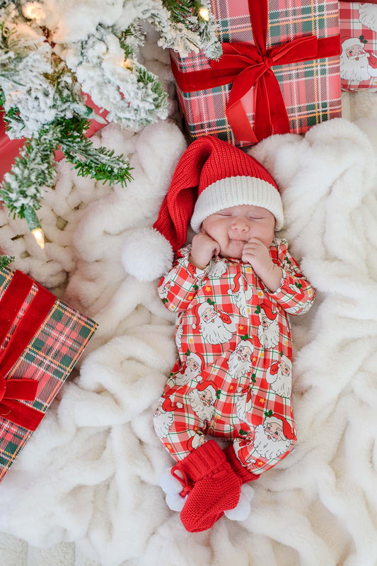 Caden Lane Zipper Footie-Cozy Claus