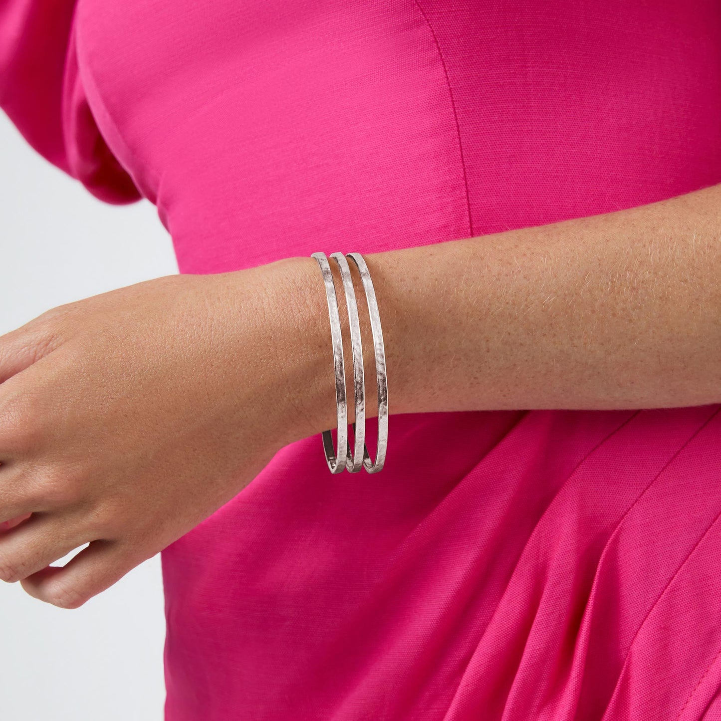 Julie Vos “Crescent” Silver Bangle- Medium