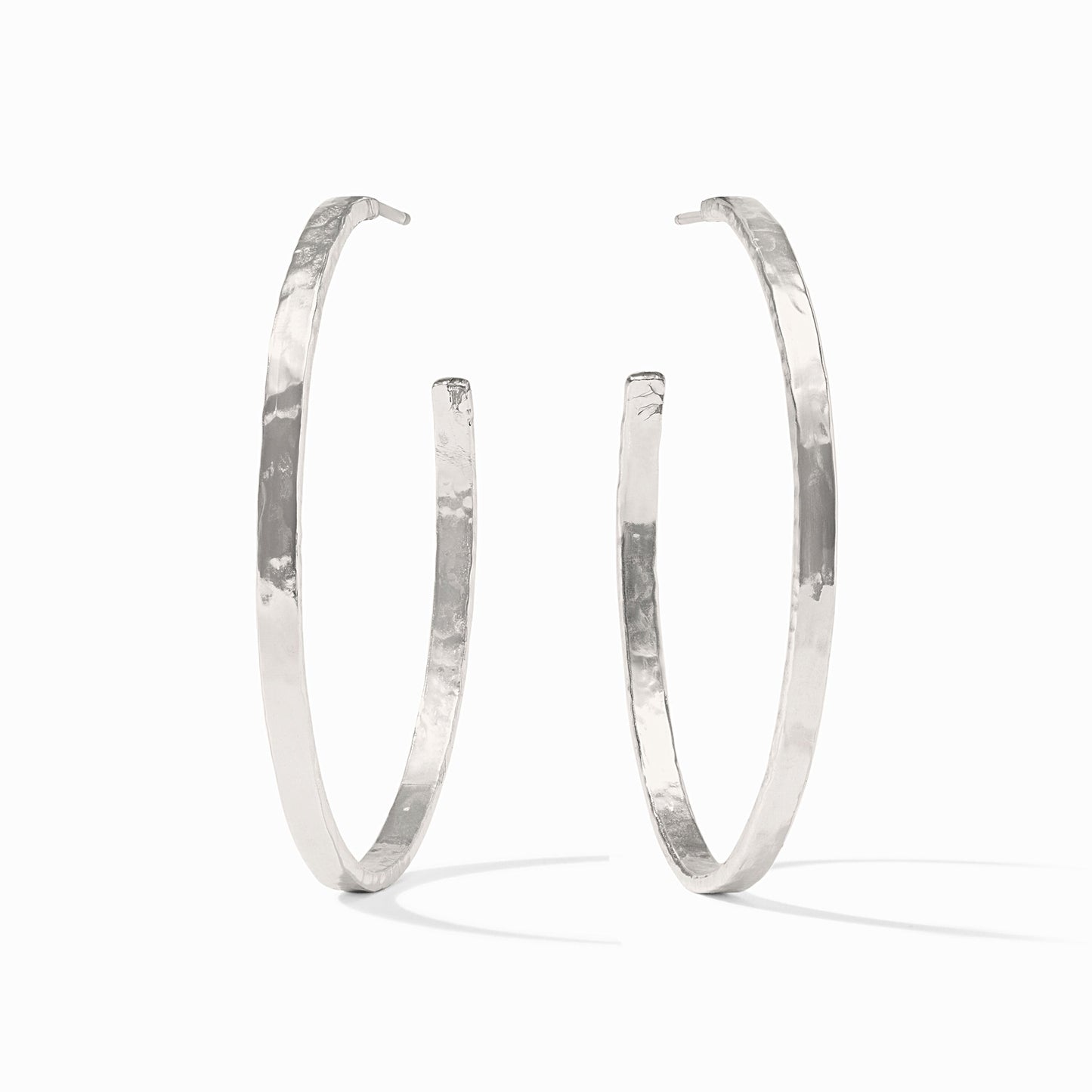 Julie Vos “Crescent” Silver Hoop Earrings -XLarge