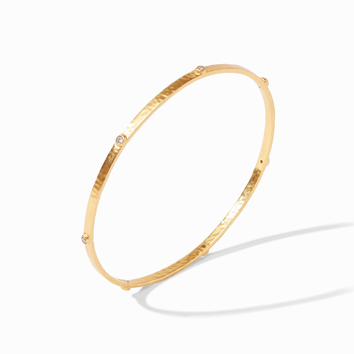 Julie Vos Crescent Stone Bangle - Gold/Pearl