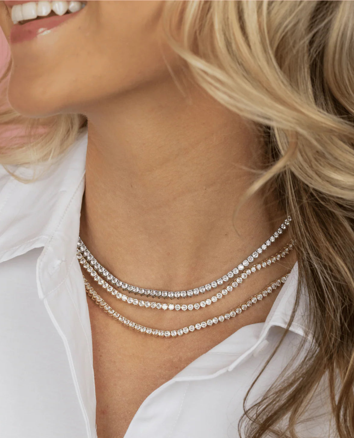 LeMel Graduated CZ Tennis Necklace