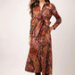Spartina 449 "Denise" Shirt Dress-Paisley Brown