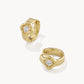 Kendra Scott Mallory Crystal Huggie Earring - Gold White CZ