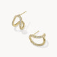 Kendra Scott Daphne Pavé Huggie Earring-Gold White CZ