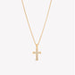 Rizen Luminous Cross Pendant Necklace-Gold