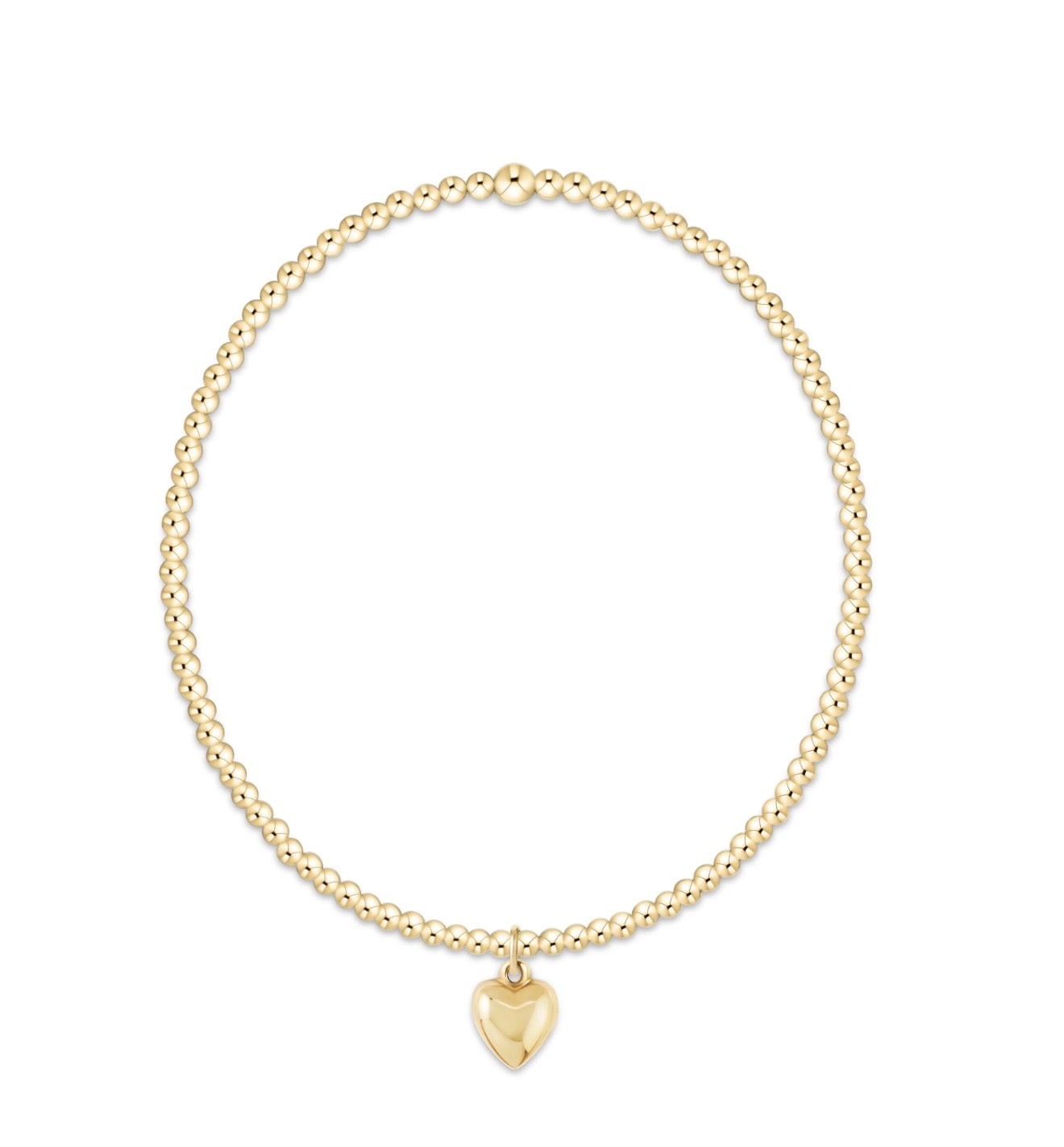 Enewton "Classic" Gold 2mm Bracelet-Love Plush Charm