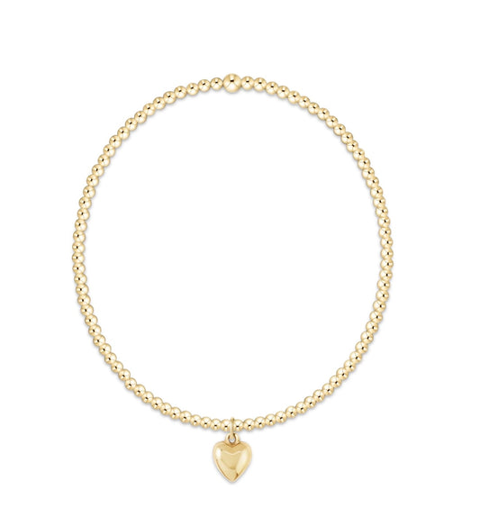 Enewton "Classic" Gold 2mm Bracelet-Love Plush Charm