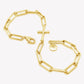 Rizen Chain Breaker Cross Bracelet-Gold