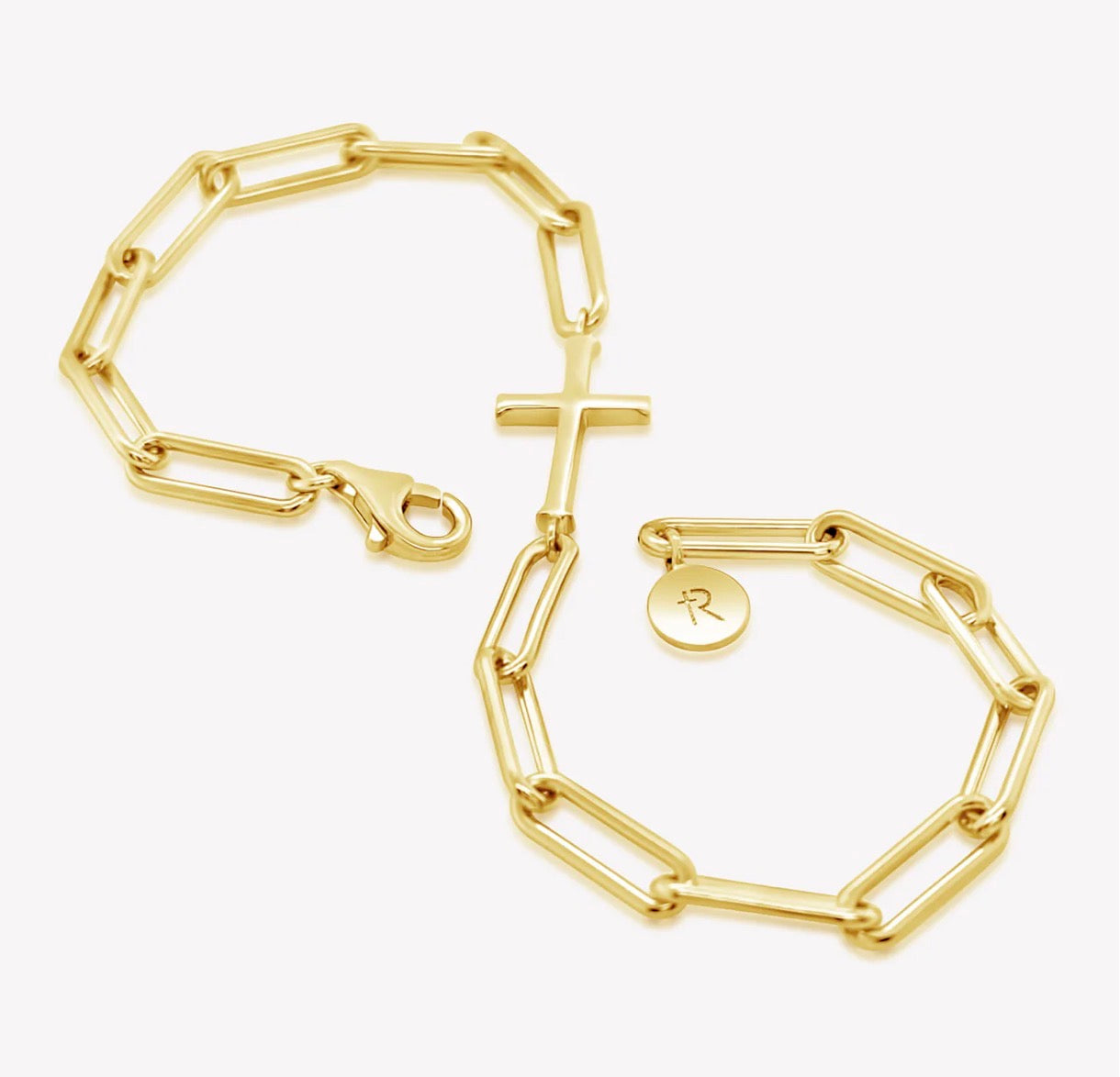 Rizen Chain Breaker Cross Bracelet-Gold