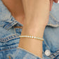 Melinda Maria “Baroness” Tennis Bracelet-Gold/White