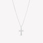 Rizen Luminous Cross Pendant Necklace-Silver