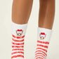 PJ Salvage Cozy Ski Jammie Classic Crew Socks-Feline Festive