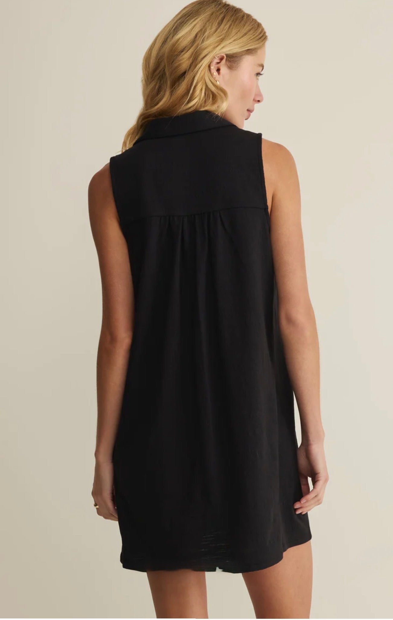 Z Supply New Light Textured Mini Dress -Black