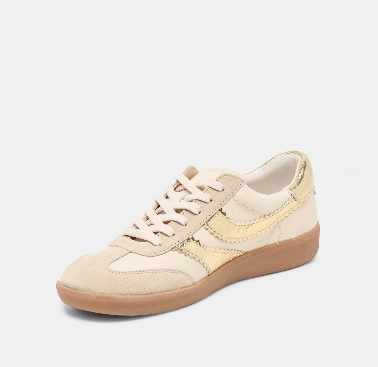 Dolce Vita “Merit” Sneaker-White/Gold Leather