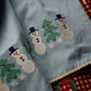 Rifle Paper Co. "Snowman" Embroidered Tea Towel