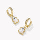 Kendra Scott Ghost Huggie Earring-Gold White MOP