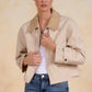 Elan “Gemma” Short Trench Jacket-Natural