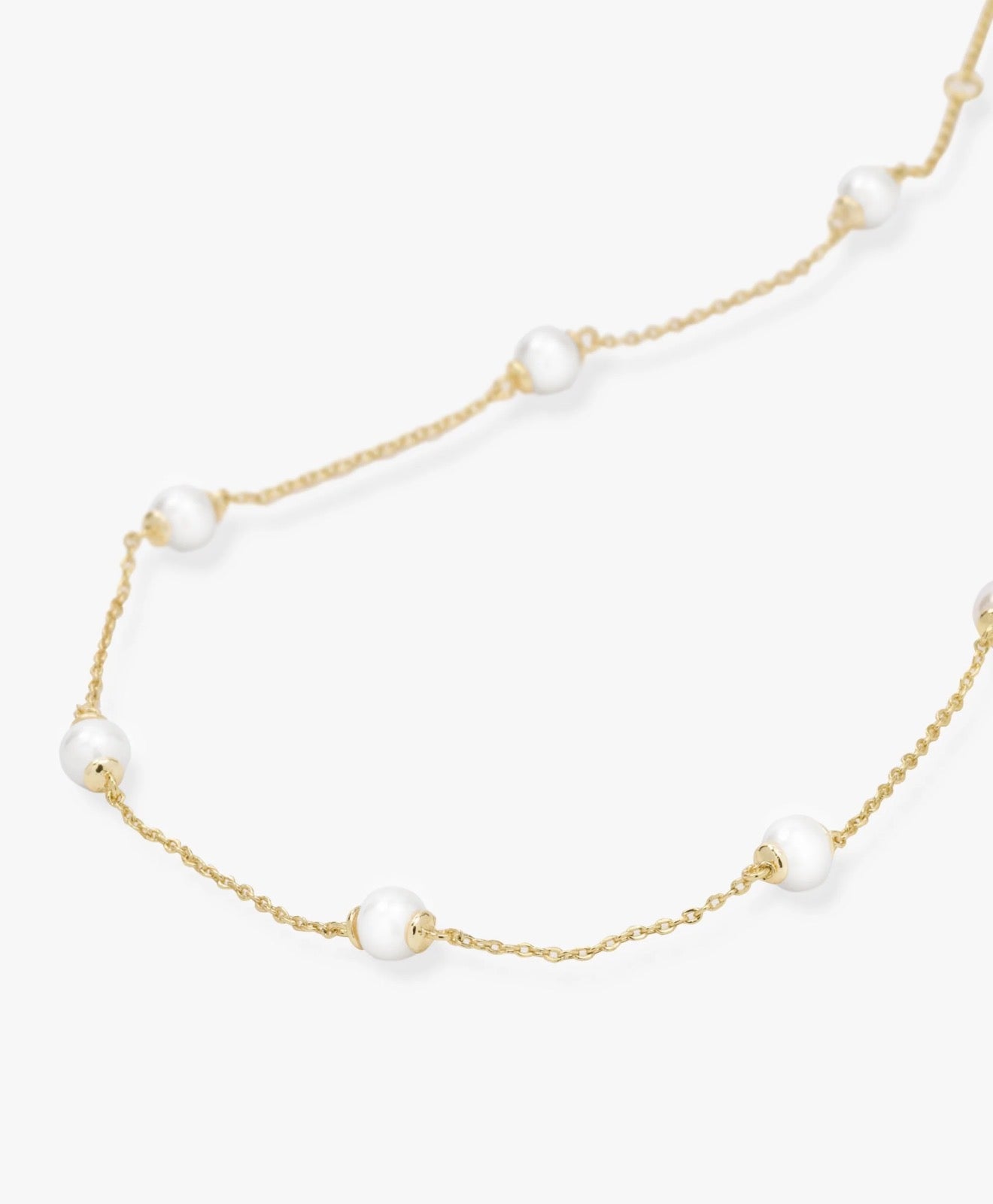 Melinda Maria “Perfect Pearl” Infinity Necklace-Gold