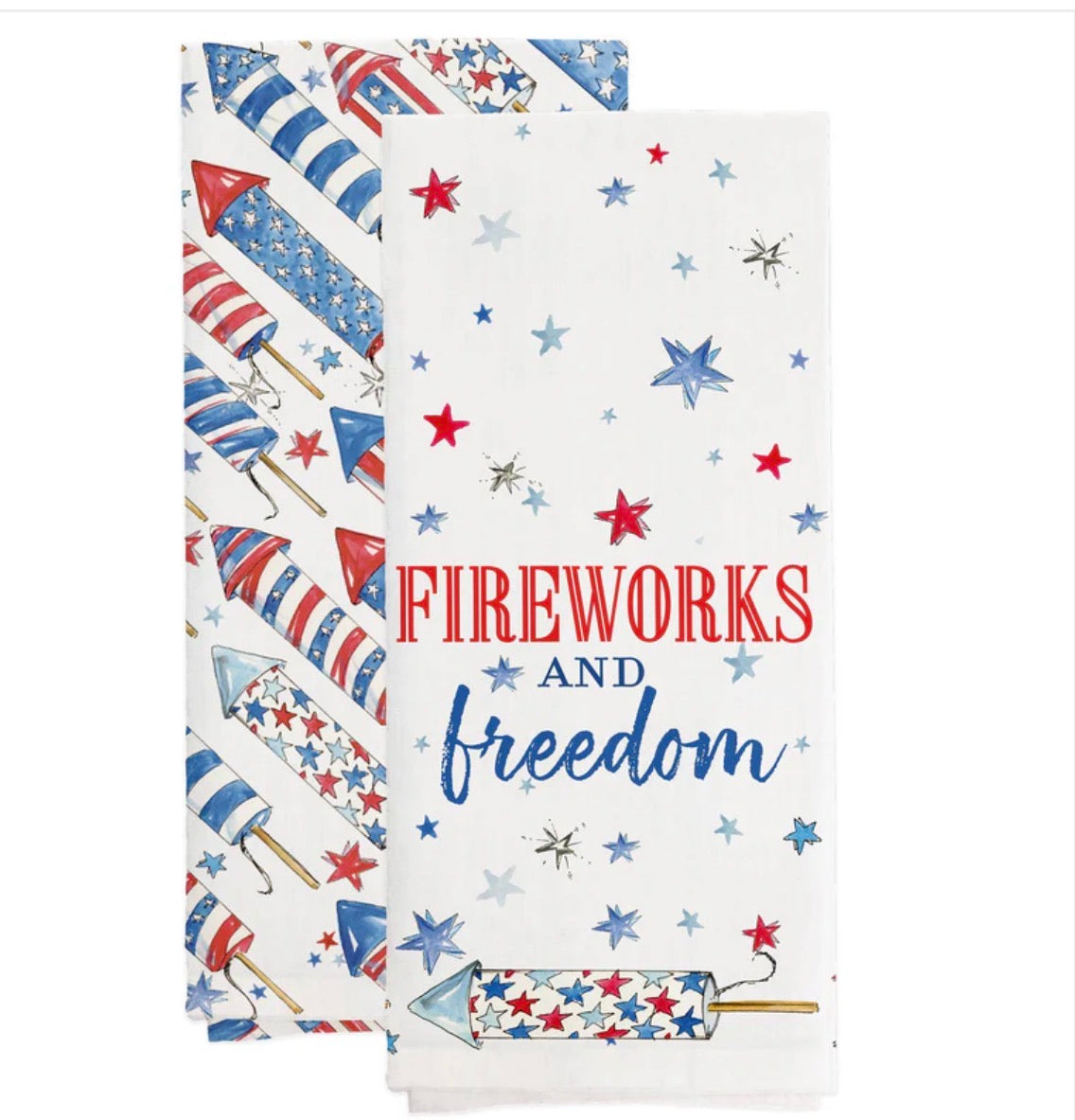 "Patriotic Rockets" Tea Towels
