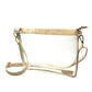 Capri Designs Small Crossbody-Clear with Tan/Gold