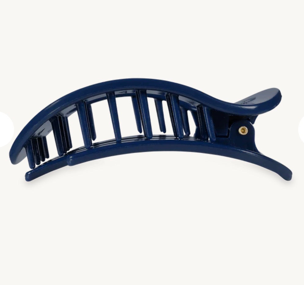 Teleties Medium Flat Round Hairclip- Houston Astros