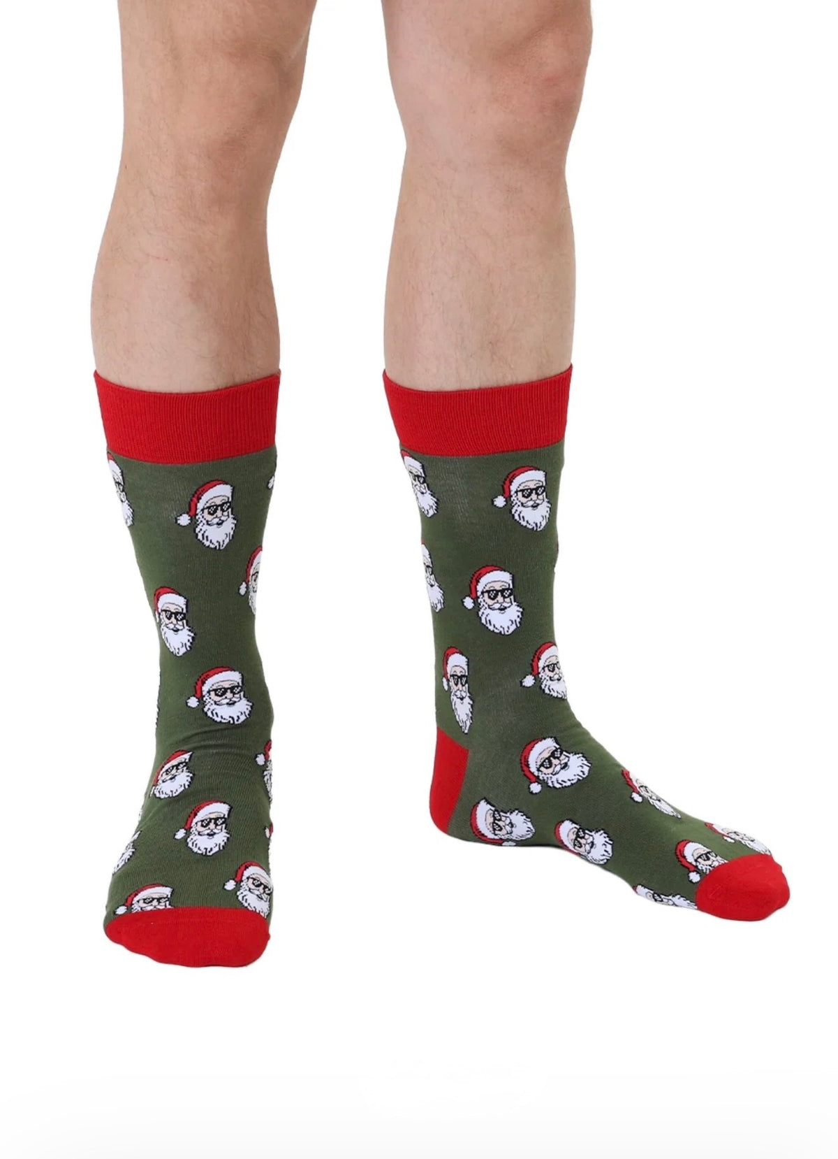Living Royal Men's Bamboo Crew Socks-Cool Santa