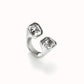 Uno de 50 "Be Without Complex" Ring-Silver/Clear