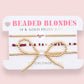 Beaded Blondes "TAMU/Aggies" Logo Bow Bracelet Stack of 3-Standard 6.75"
