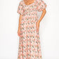 Meet Me in Santorini "Peony Glow" Maxi Dress-Coral